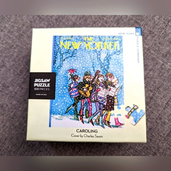 Complete NEW YORKER "Caroling" CHRISTMAS 100pc 7x9" Jigsaw Puzzle - Picture 2 of 3